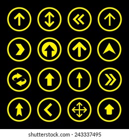 Arrow icon set. Vector illustration