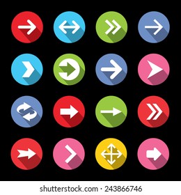 Arrow icon set. Vector illustration