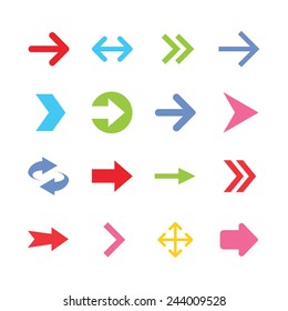 Arrow icon set. Vector illustration