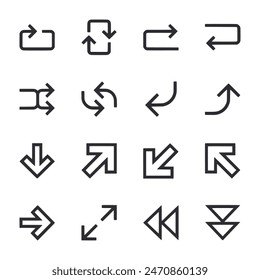 Arrow icon set vector illustration