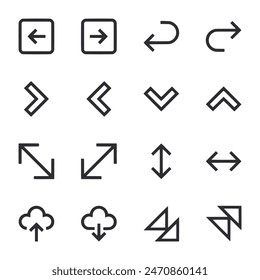Arrow icon set vector illustration