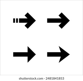 Vektorillustration des Pfeilsymbols festlegen. Pfeilsymbol und Symbol für Webdesign.