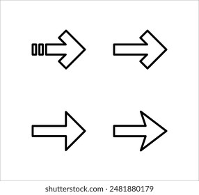 Arrow icon set vector illustration. Arrow sign and symbol for web design.