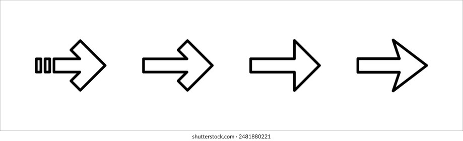 Arrow icon set vector illustration. Arrow sign and symbol for web design.