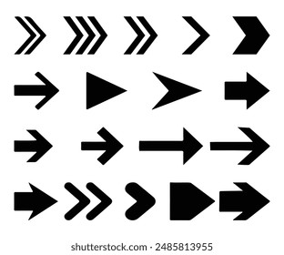 Conjunto de iconos de flecha, Ilustración vectorial