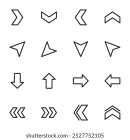 Conjunto de iconos de flecha Ilustración vectorial