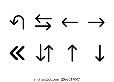 Arrow icon set  vector illustration, pictogram isolated on white background. color editable