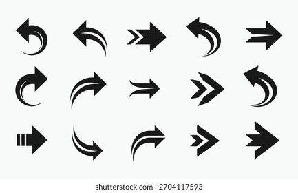 Conjunto de iconos de flecha Ilustración de iconos de Vector