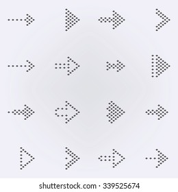 Arrow icon set . Vector illustration