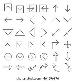 Ilustración de vectores de conjunto de iconos de flecha