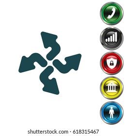 Arrow icon set. vector illustration