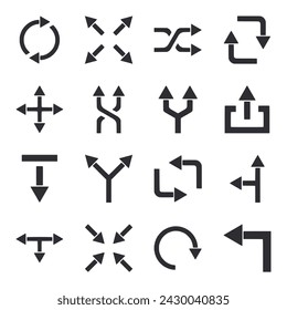Arrow icon set vector ilustration