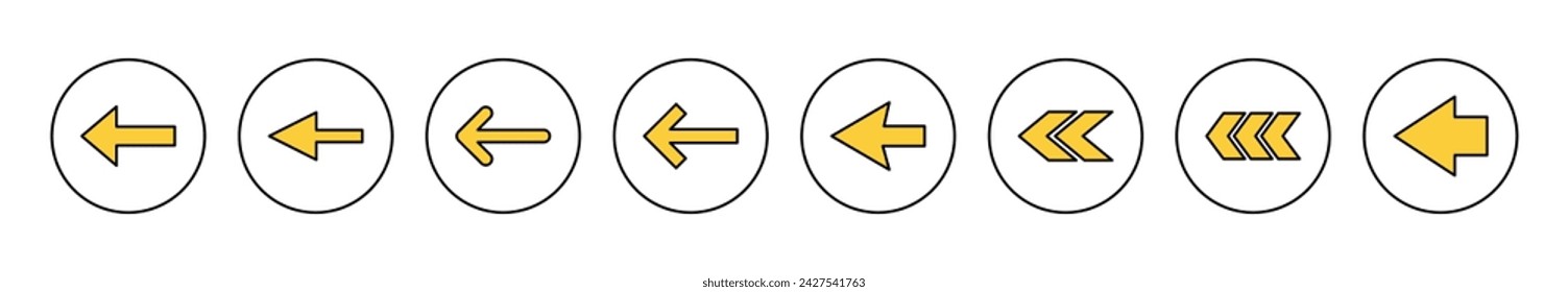 Conjunto de iconos de flecha vector. Signo de flecha y símbolo para el diseño web.