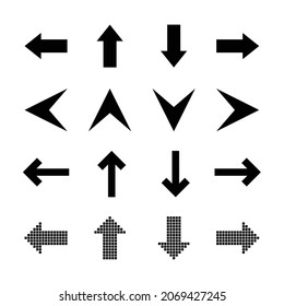 Vector de conjunto de iconos de flecha, símbolo de icono de flecha