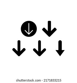 Arrow Icon Set Vector Symbol Design Illustration
