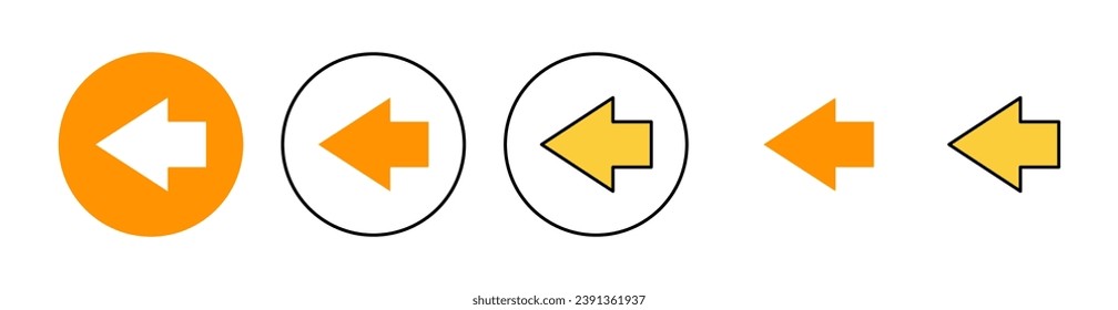 Arrow icon set for web and mobile app. Arrow sign and symbol for web design.