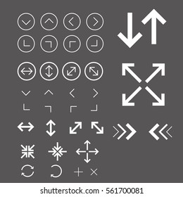 Arrow Icon Set white