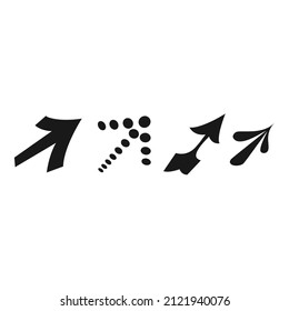 Arrow Icon Set White Background