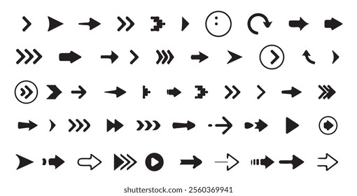 Arrow icon set.Arrow Black arrows icons.Arrows vector collection.illustration EPS10 