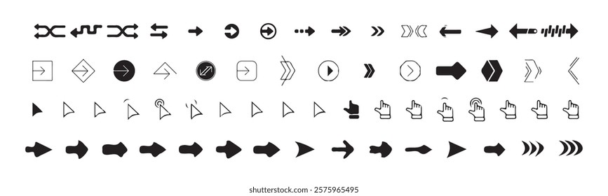 Arrow icon set.Arrow Black arrows icons.Arrows vector collection.illustration EPS10 