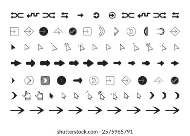 Arrow icon set.Arrow Black arrows icons.Arrows vector collection.illustration EPS10 