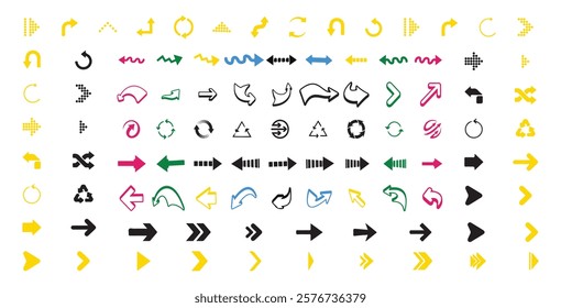 Arrow icon set.Arrow Black arrows icons.Arrows vector collection.illustration EPS10 