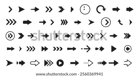 Arrow icon set.Arrow Black arrows icons.Arrows vector collection.illustration EPS10 