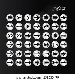 arrow icon set,arrow on chalkboard,arrow illustration,basic arrow,standard arrow , arrow vector     