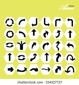 arrow icon set,arrow on green background,arrow illustration,basic arrow,standard arrow ,art design  arrow vector