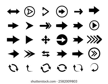  Arrow icon sets. Arrow collection. Simple arrow big set. Vector arrow illustration
