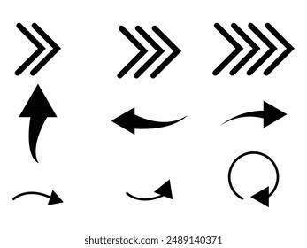  Arrow icon set-vector art illustration