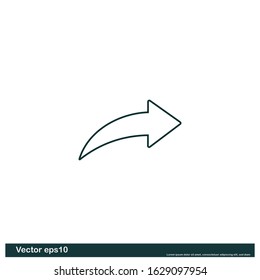 arrow icon share symbol logo template design element