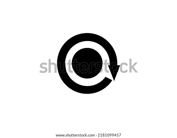 Arrow Icon Showing Direction Rotating One Stock Vector (Royalty Free ...