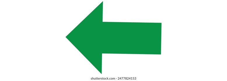 The arrow icon shows the download. Direction arrow. Green arrow isolated on a white background.