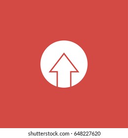 arrow icon. sign design. red background