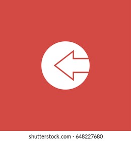arrow icon. sign design. red background