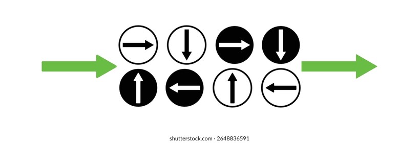 arrow icon sign vector. up and down arrows icon vector. Upward, downward arrows isolated on white background.