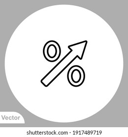 Up arrow icon sign vector,Symbol, logo illustration for web and mobile