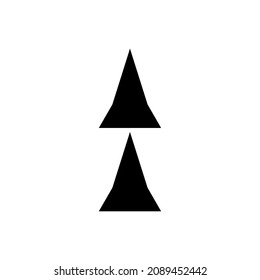 Up Arrow Icon. Arrow sign for web site design, logo, app, UI. Up arrow icon illustration on white background