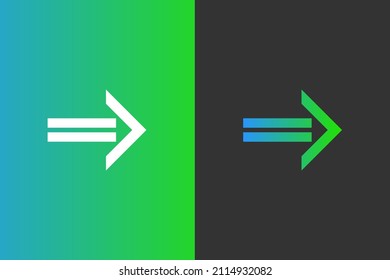 arrow icon signs symbols blue green vector elegant and modern for your bussiness