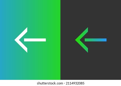 arrow icon signs symbols blue green vector elegant and modern for your bussiness