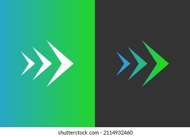 arrow icon signs symbols blue green vector elegant and modern for your bussiness