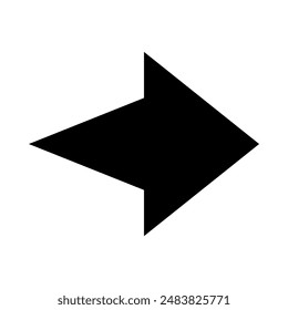 arrow icon, silhouette vector isolated on white background. simple and modern design