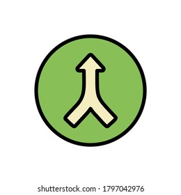 Arrow up icon. Simple color with outline vector elements of pointer icons for ui and ux, website or mobile application