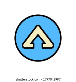 Arrow up icon. Simple color with outline vector elements of pointer icons for ui and ux, website or mobile application