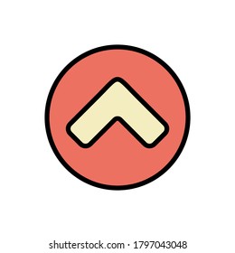 Arrow up icon. Simple color with outline vector elements of pointer icons for ui and ux, website or mobile application