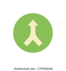 Arrow up icon. Simple color vector elements of pointer icons for ui and ux, website or mobile application
