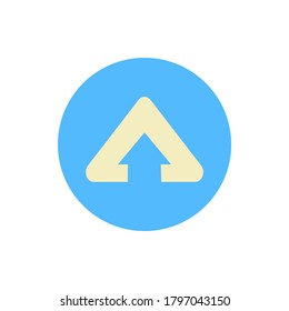 Arrow up icon. Simple color vector elements of pointer icons for ui and ux, website or mobile application