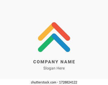 Up arrow icon in simple design style