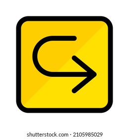 arrow icon with simple filled outline style